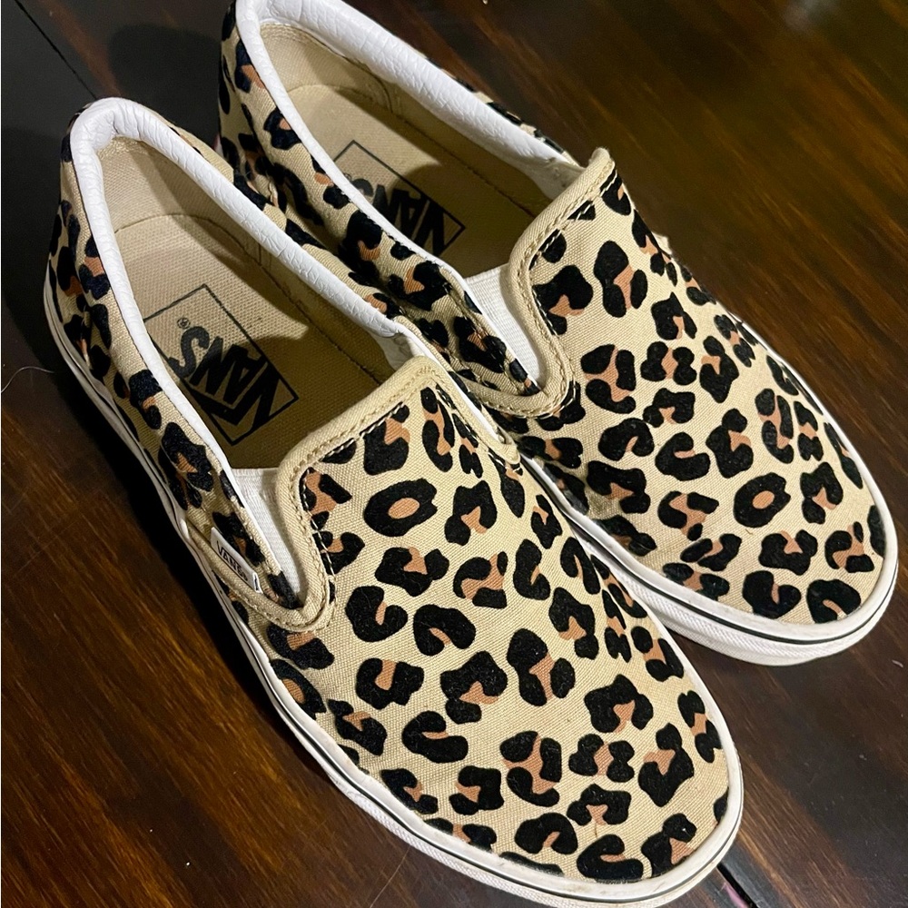 Vans Leopard Print Slip-On Shoes